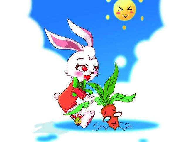 挑食的小白兔种萝卜的故事1